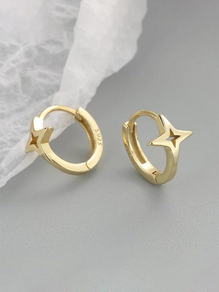 Hollow Out Star Hoop Earrings