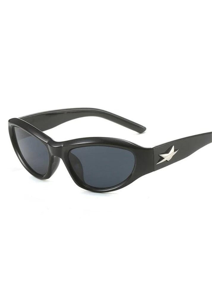 Star Embellish Cat Eye Futuristic Sunglasses