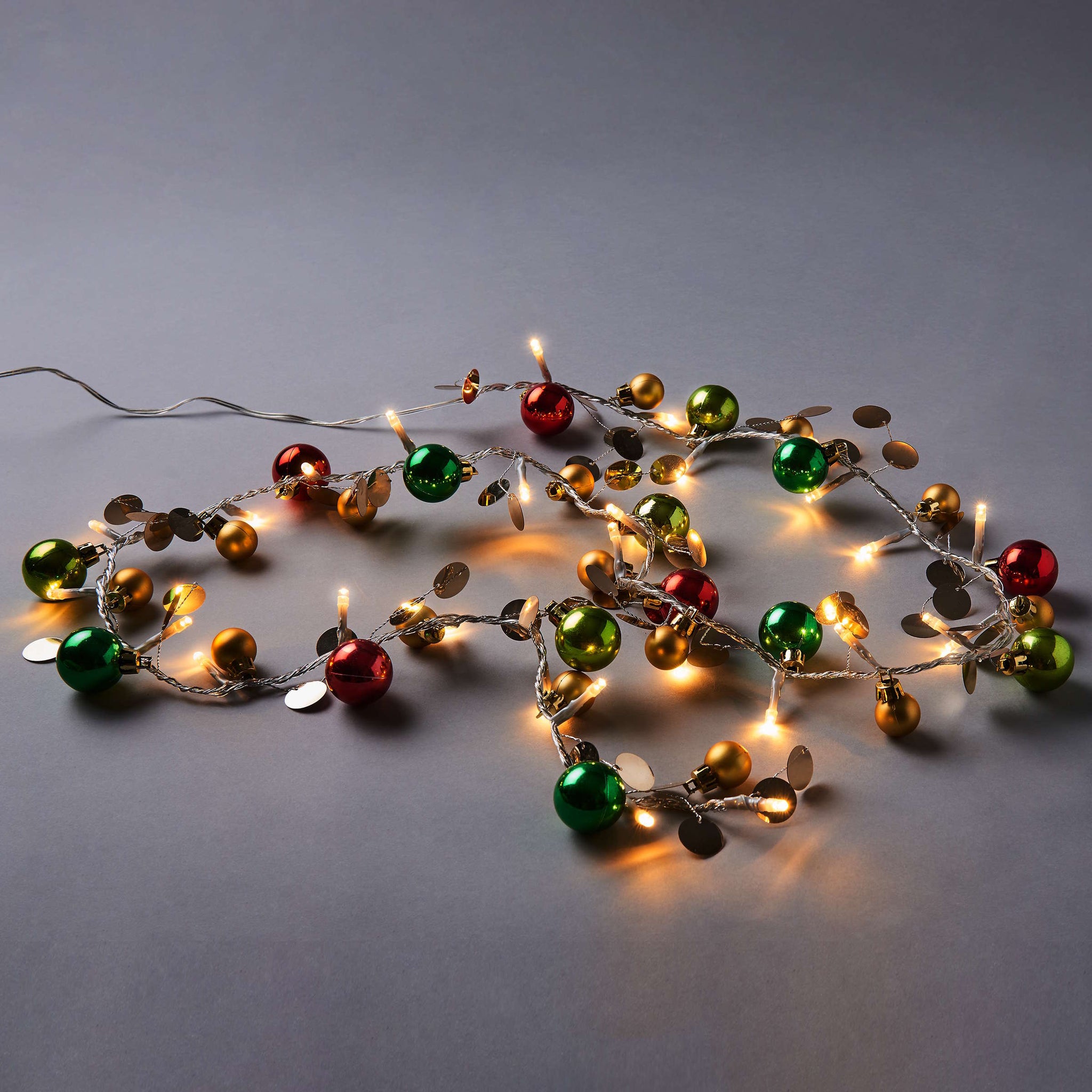 Jolly Lights Led Xmas Ball Chain G R Y Butlershome Ie