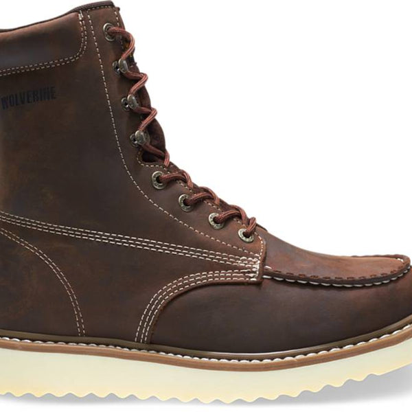 wolverine 8 inch moc toe work boots