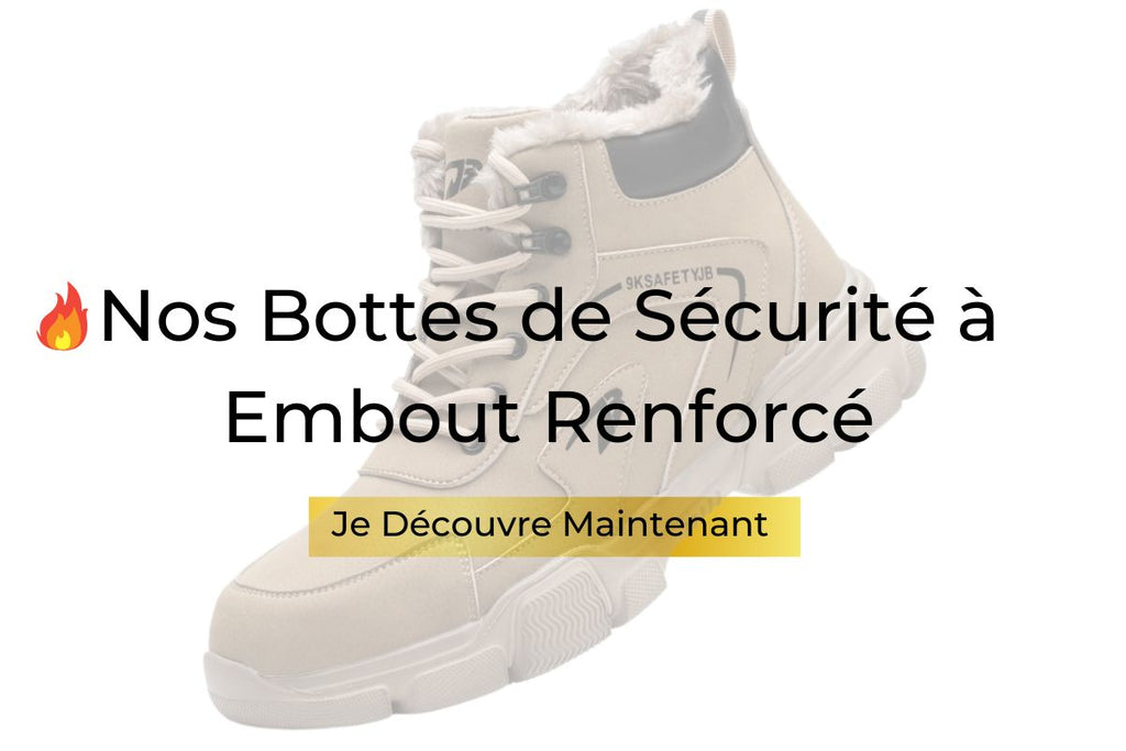 BOTTES DE SÉCURITÉ RENFORCÉES AVEC EMBOUT EN ACIER.