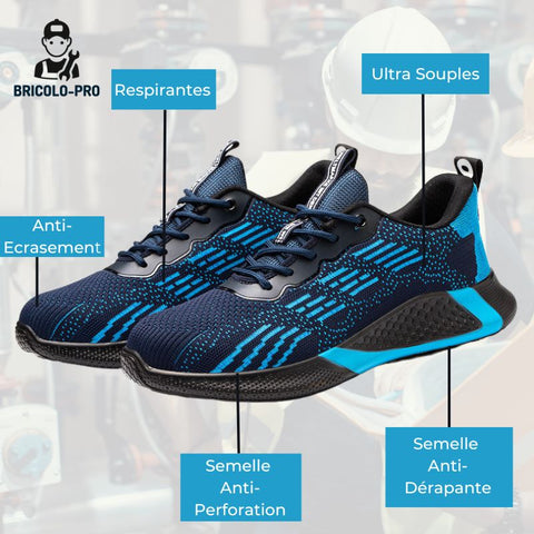 Chaussures de Sécurité Légères Bleu ciel - BricoloPro