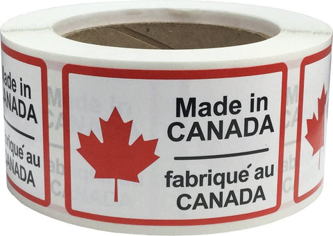 Made in Canada Stickers for Mailing out Sewing Kits