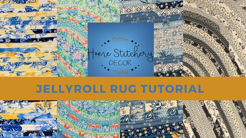 Jelly Roll Rug Tutorial on the Home Stitchery Decor YouTube Channel