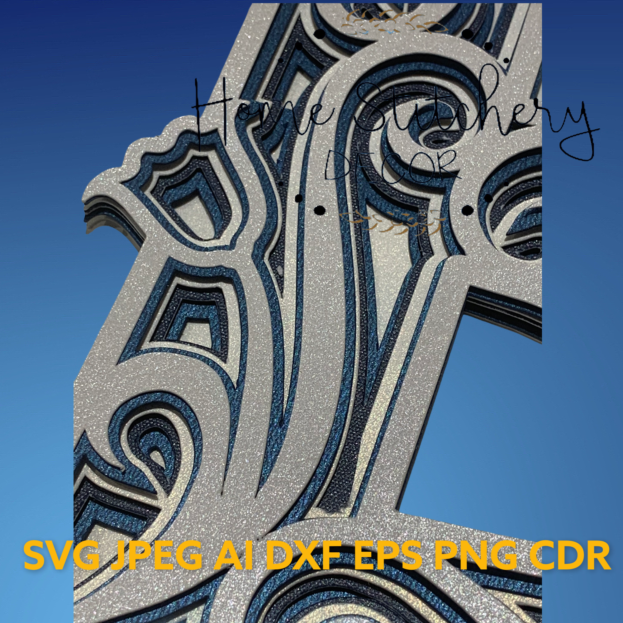 Download Monogram Letter E Layered Svg Files For Cricut Silhouette Cnc Lase Home Stitchery Decor