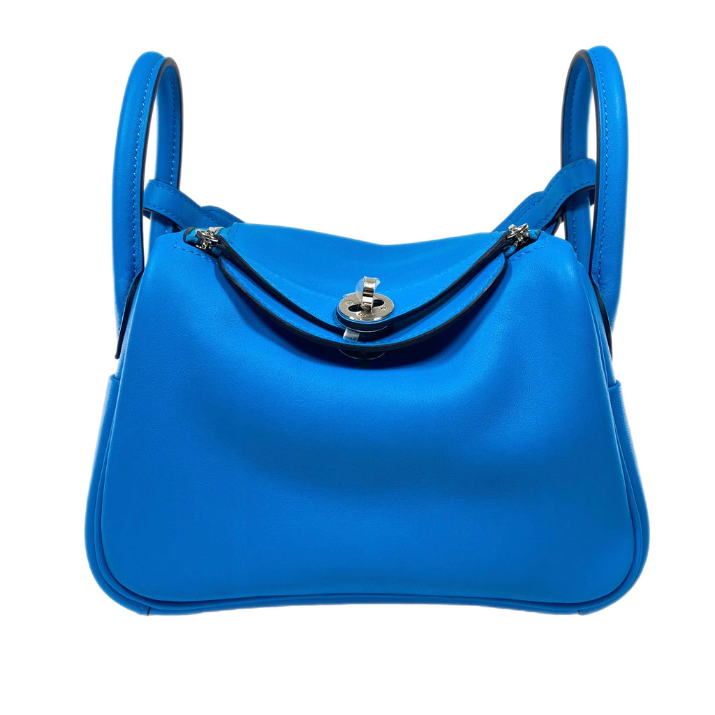 Hermès Mini Kelly Sellier 20 In Bleu Sapphire, Bleu France And Black Epsom  Leather With Palladium Hardware in Blue