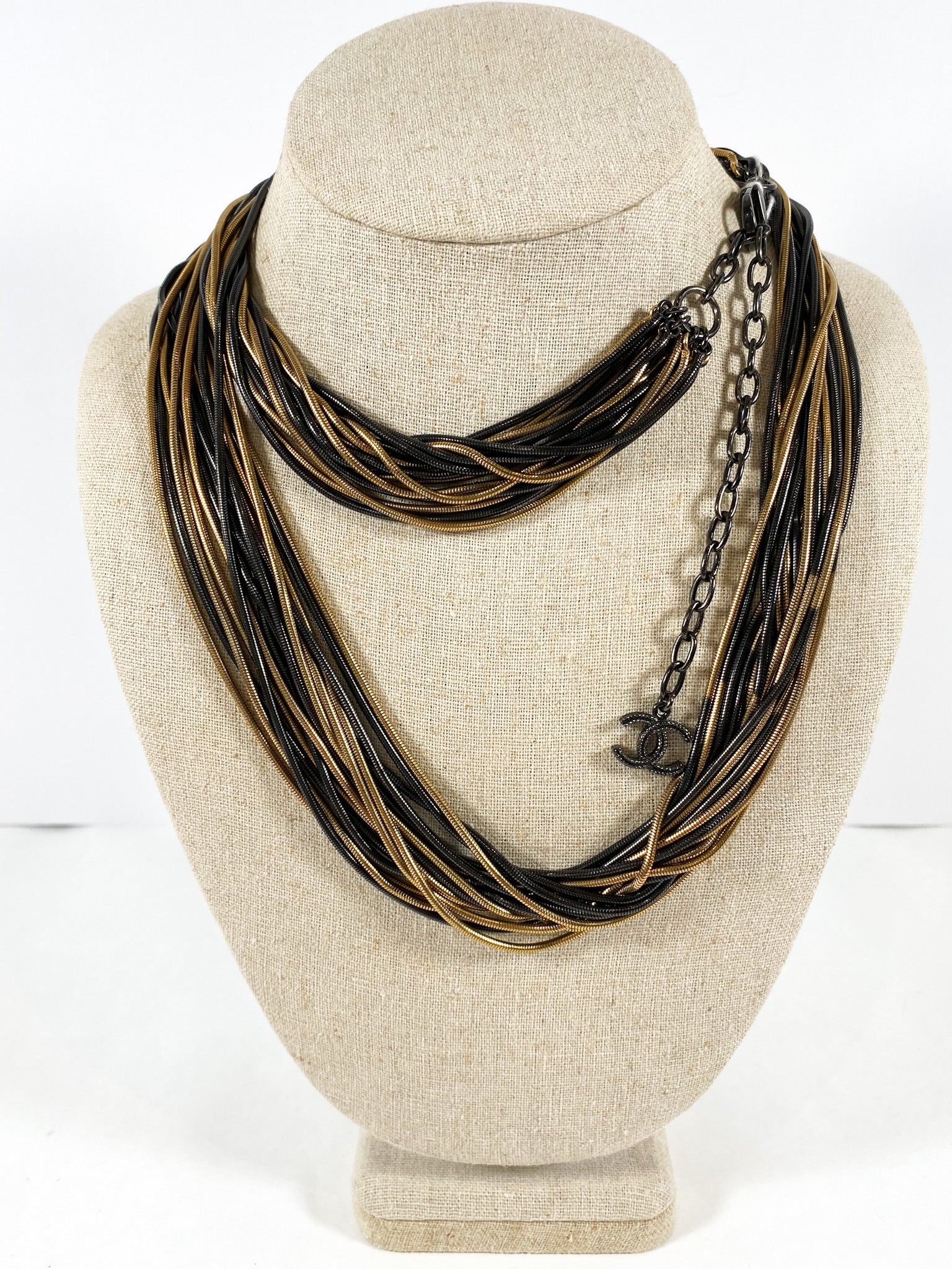 Chanel Long Black and Gold Layered Necklace – Consign of the Times ™