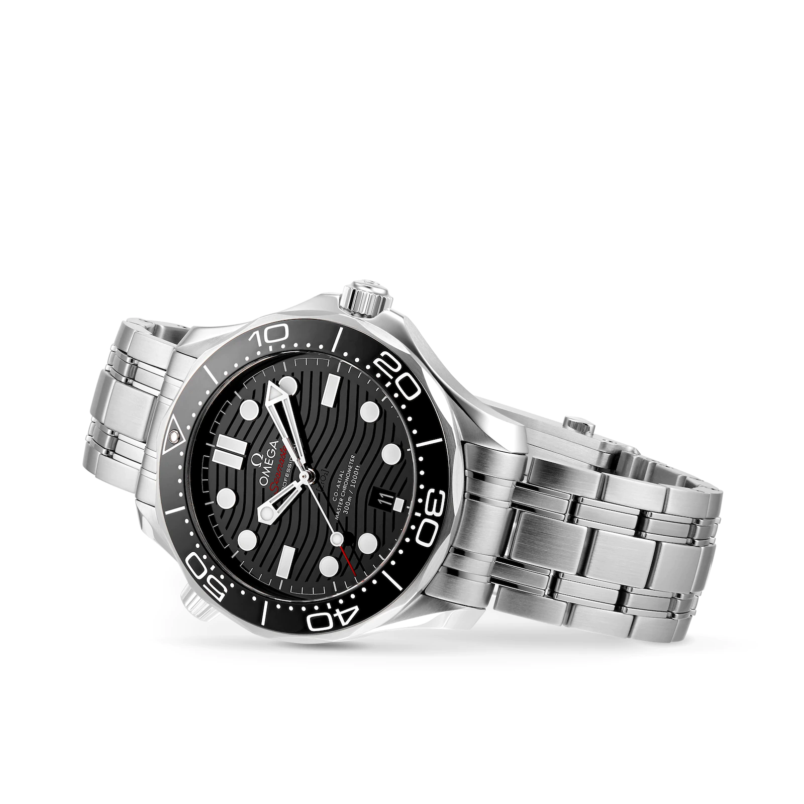 seamaster automatic black dial men's watch