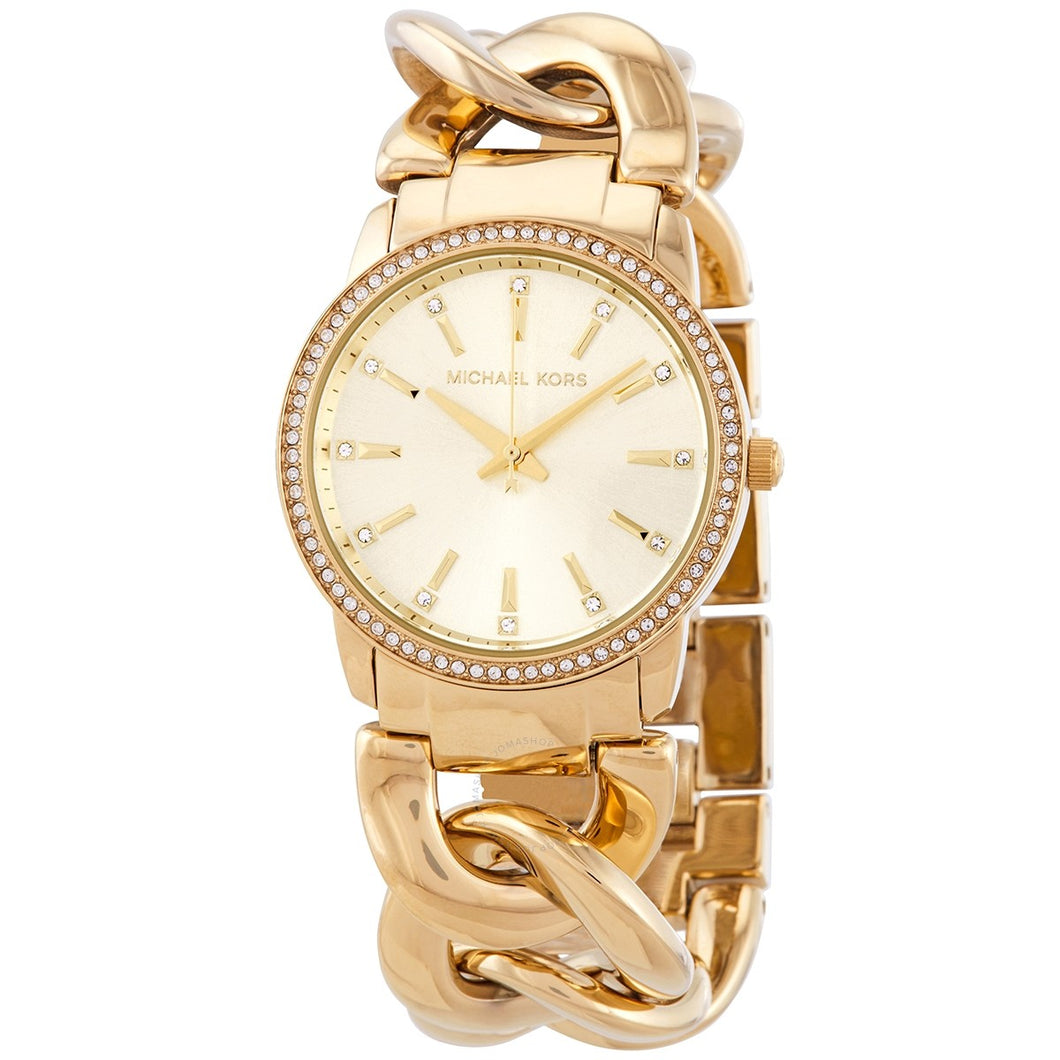 michael kors gold chain link watch