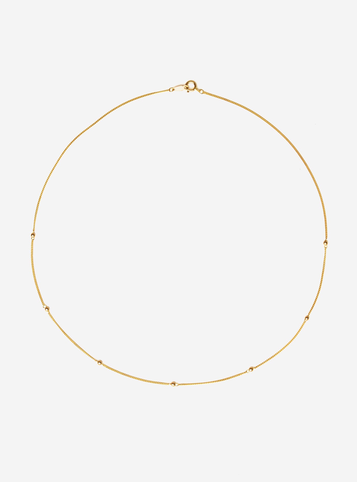 Accented 14K Solid Gold Choker Necklace