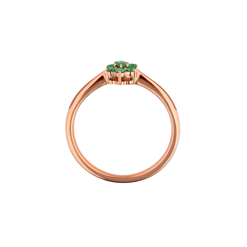 anel esmeraldas verdes, chuveirinho