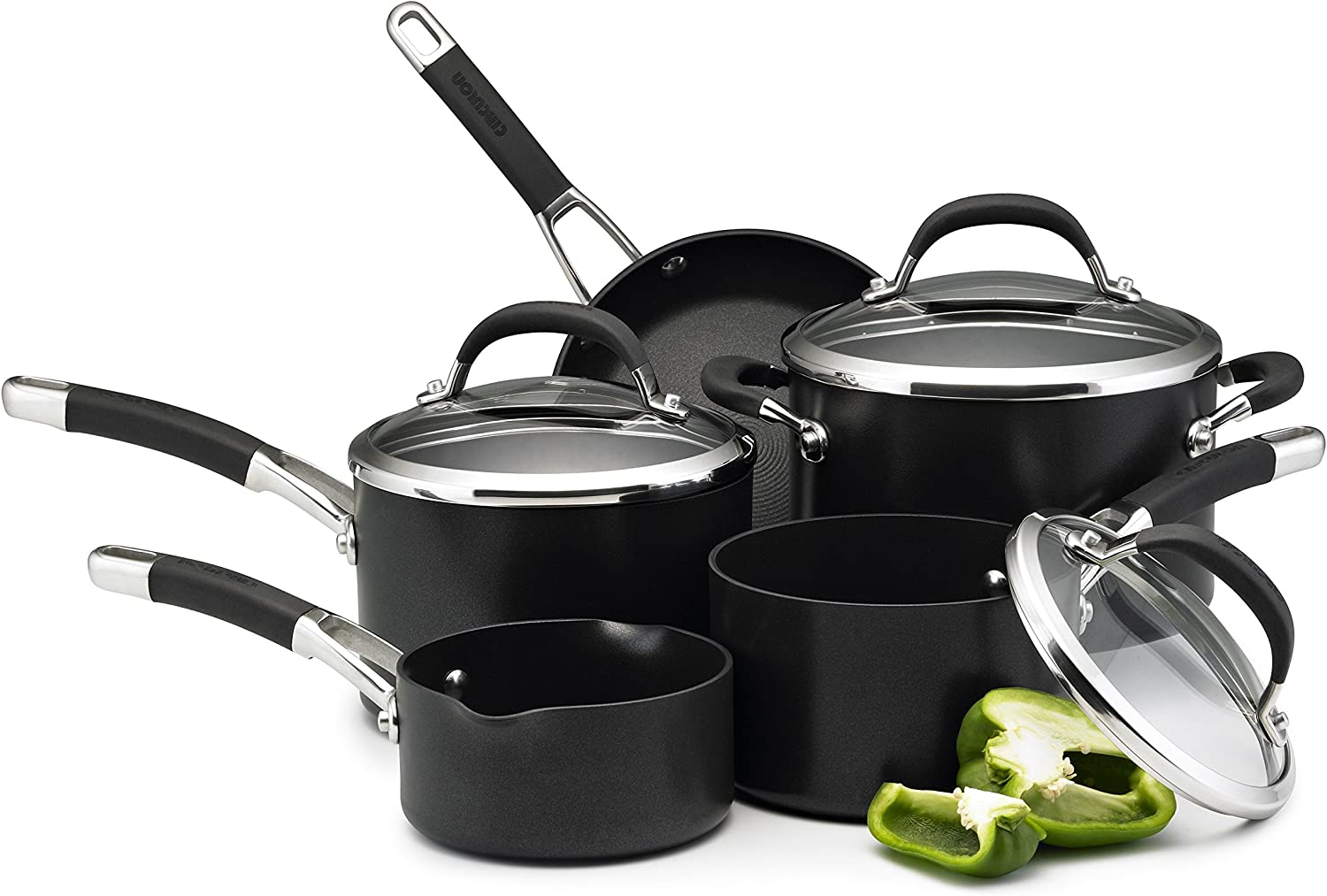 Circulon Premier Professional Non Stick 5 Piece Saucepan & Skillet Set