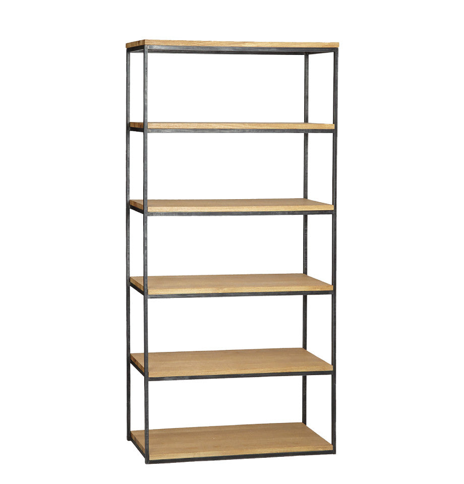 Calia Tall Narrow Bookcase Oak Furnish