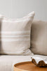 Cushion - Nantucket with Feather Inner - Nat/White