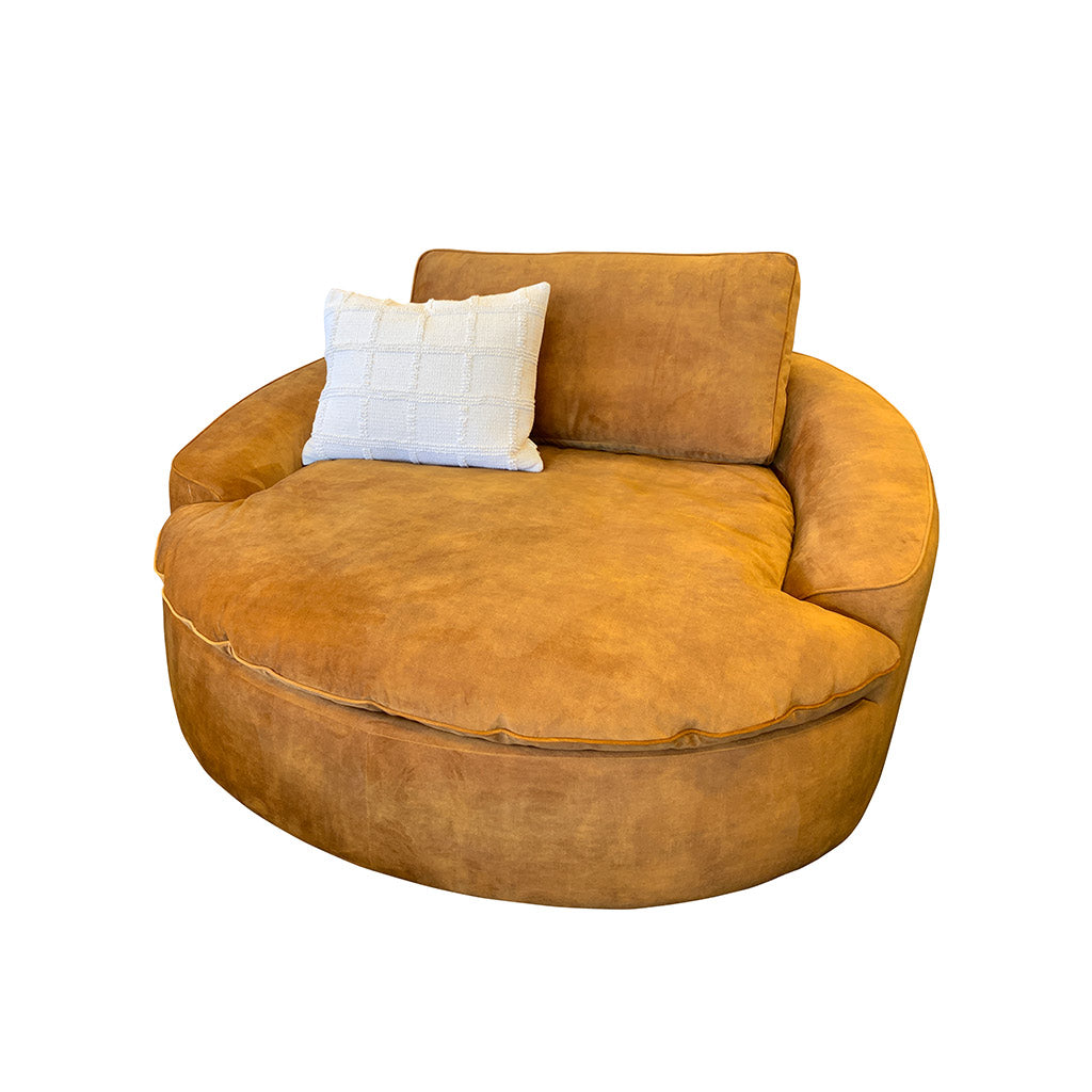 Hutch Round Lounge Chair Loveseat Chair Furnish