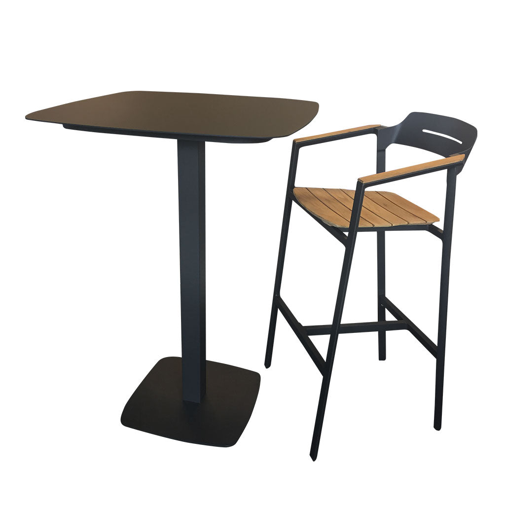 maunganui outdoor bar table  charcoal