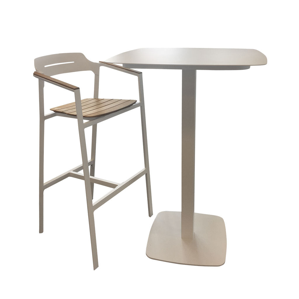 Maunganui Outdoor Bar Table White Outdoor Furniture Furnish