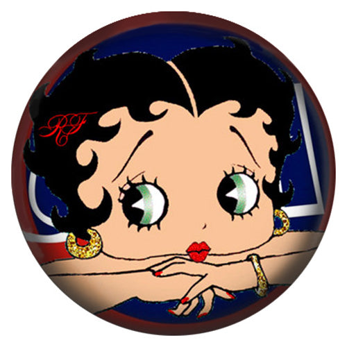 20MM Betty Boop Painted Ceramic Snap - Snap