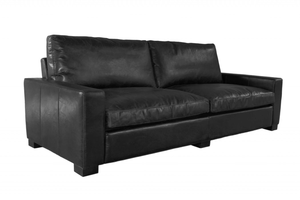 Black Full Classic Sofa 3 Seater-Sofas-Blaque Mansion
