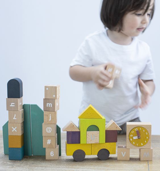 kiko+ and gg* tsumiki school wooden building blocks blocs en bois école jouet toy
