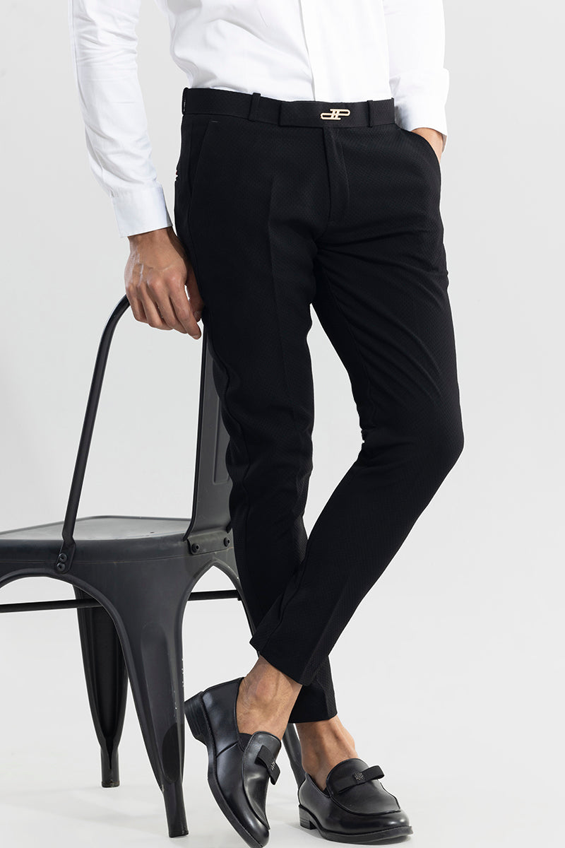 Versatile Black Suit Pants for Men