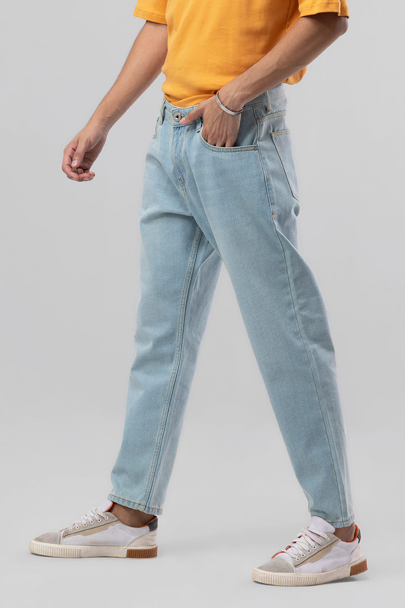 Buy Men's Boozy Sky Blue Baggy Fit Jeans Online | SNITCH