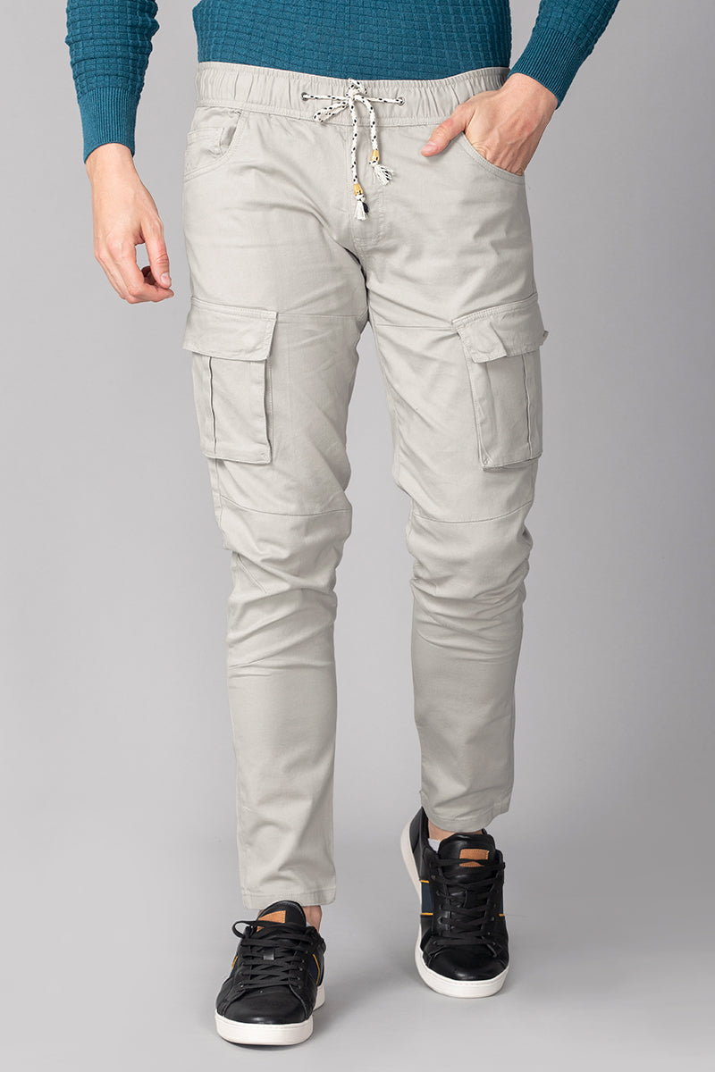 SNITCH Grey Cargo Pant | Men's Cotton Cargo Pants