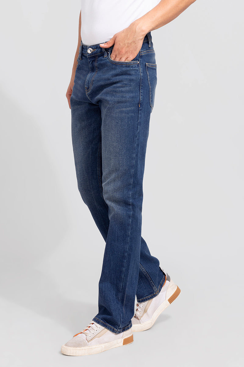 Buy Men's Boogie Pebble Blue Straight Fit Jeans Online | SNITCH