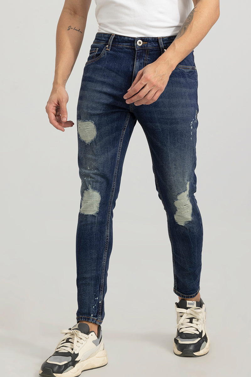 Buy Men's Drift Blue Skinny Jeans Online | SNITCH