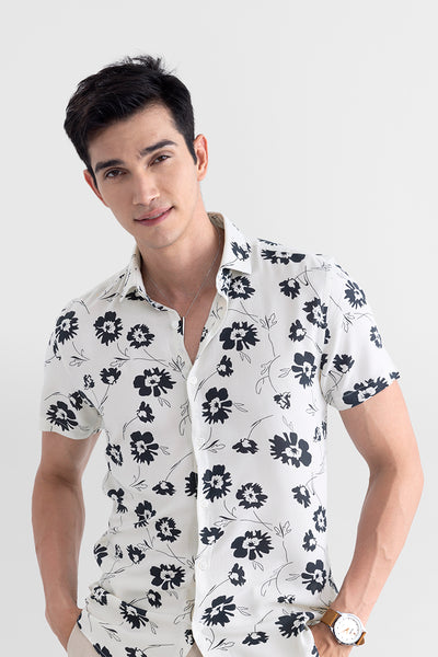 Buy Men's Aster White Shirt Online | SNITCH