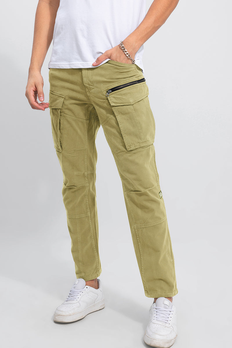 Buy Men's Tyke Khaki Cargo Online | SNITCH