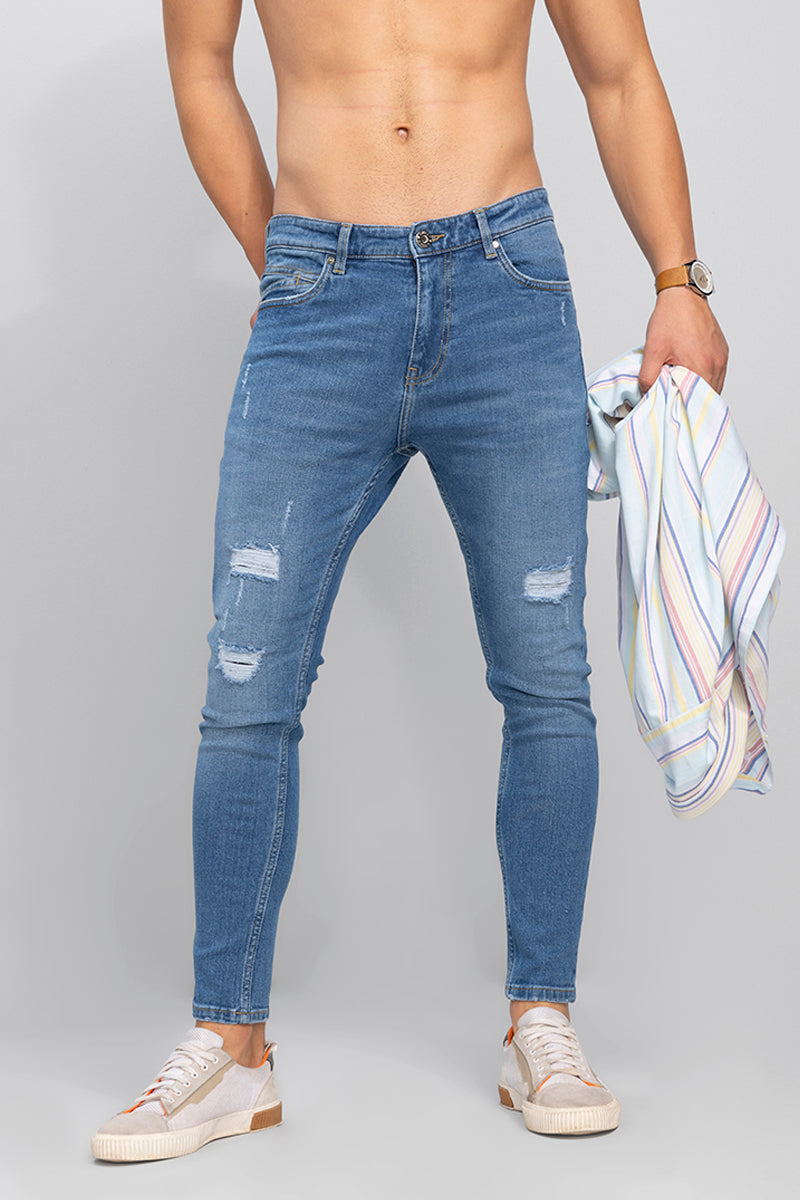 Buy Men's Noah Sky Blue Skinny Jeans Online | SNITCH