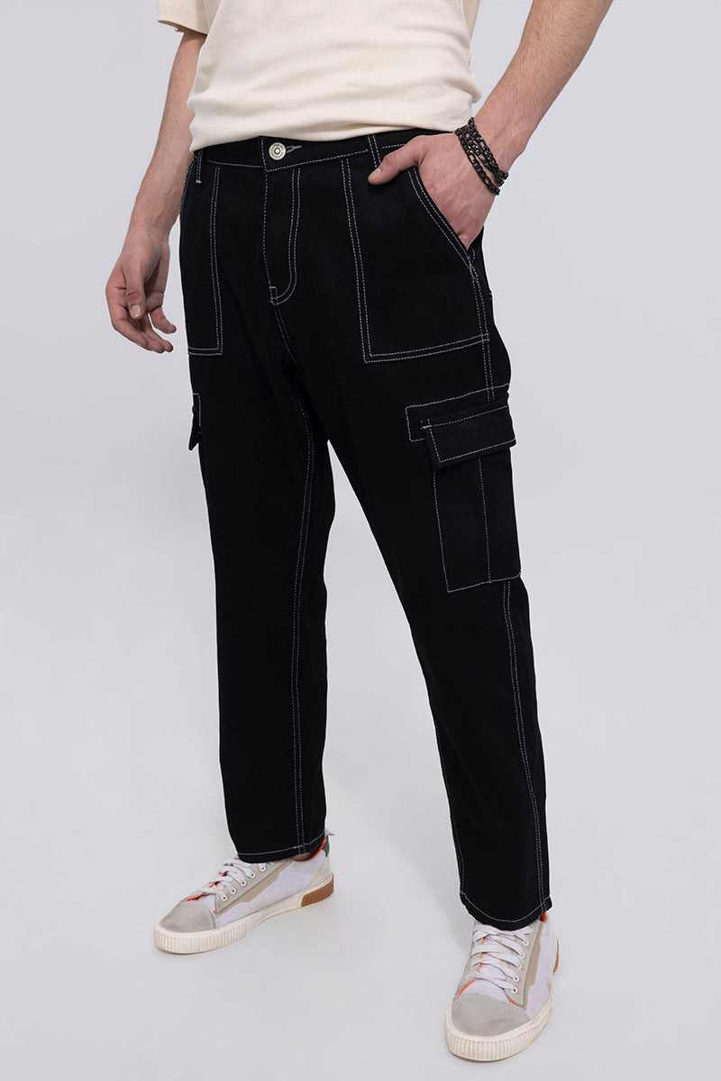 Streetstyle Black Cargo Pant