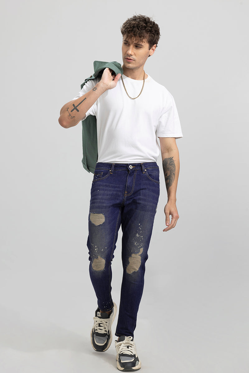 Buy Men's Drift Admire Blue Skinny Jeans Online | SNITCH