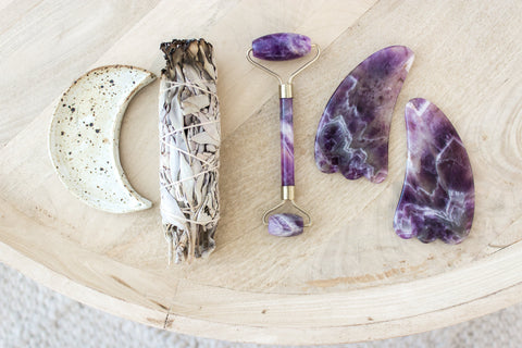 Amethyst Gua Sha and Sage  