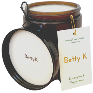 Betty K | Eucalyptus & Peppermint Large Natural Soy Candle | Relax