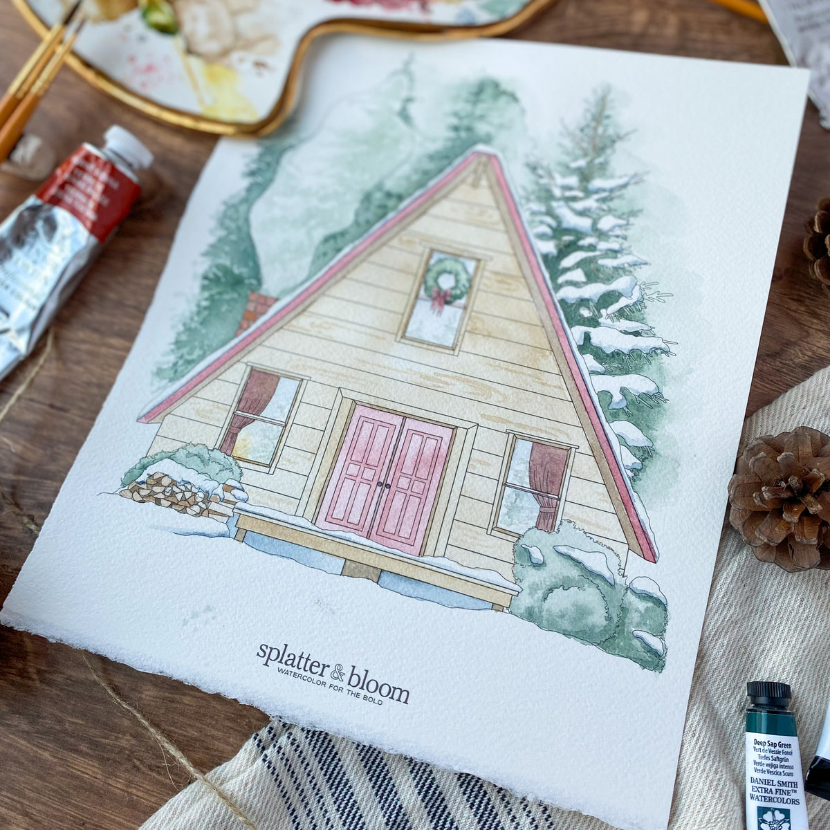 Winter Woods Watercolor Painting Kit