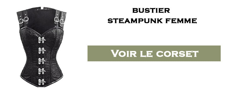 Bustier steampunk gothique