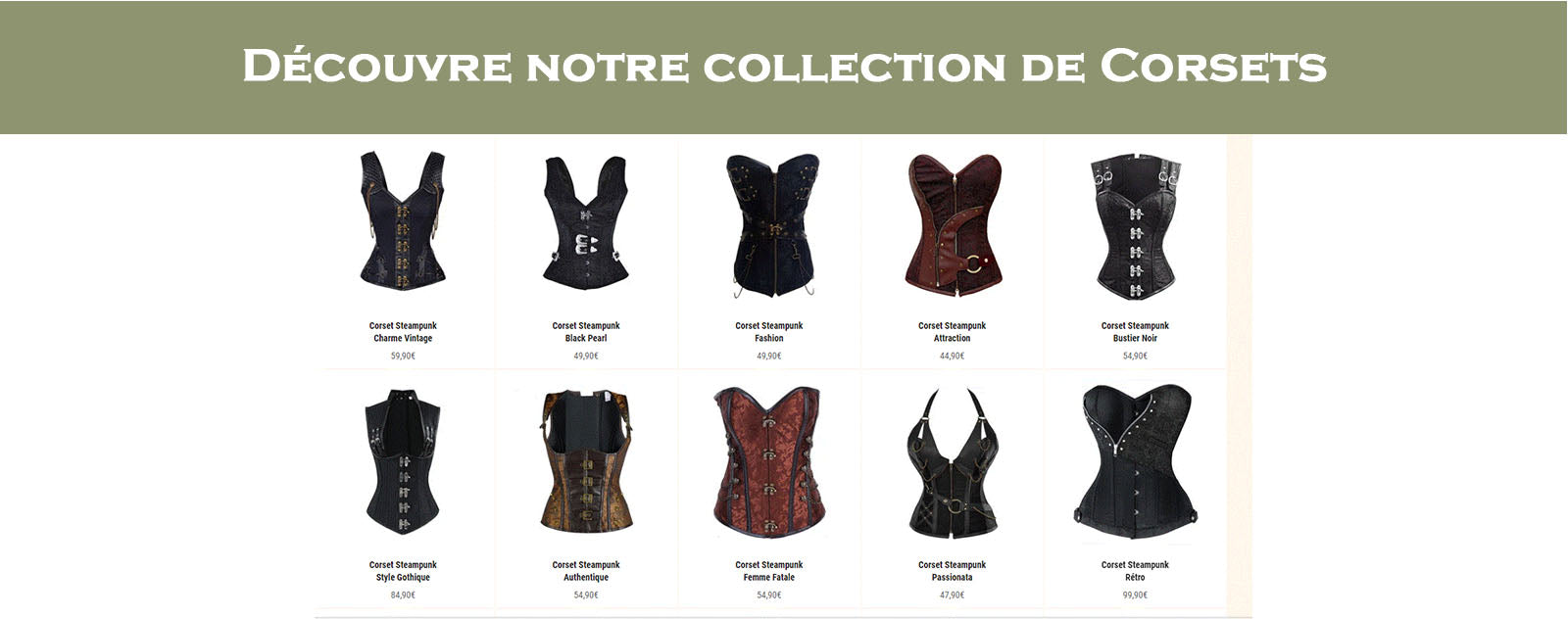Collection de corset