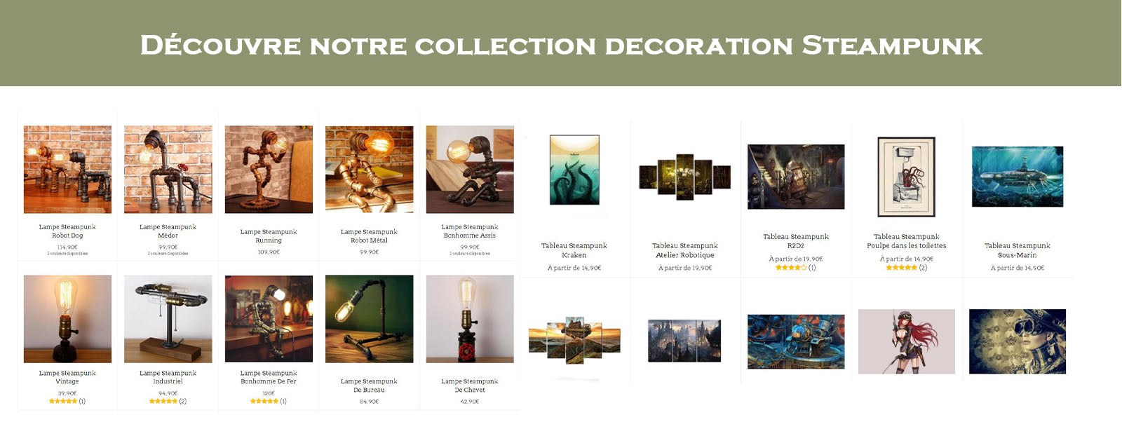 Collection décoration steampunk