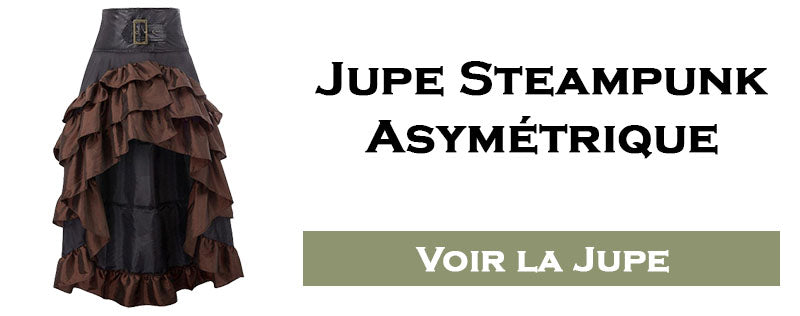 Jupe asymétrique steampunk