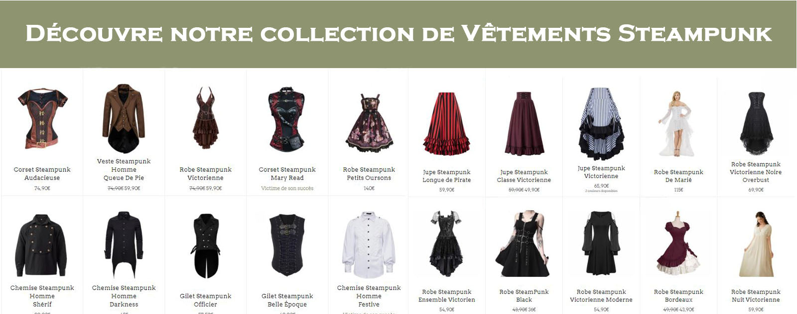 Collection Vêtement steampunk