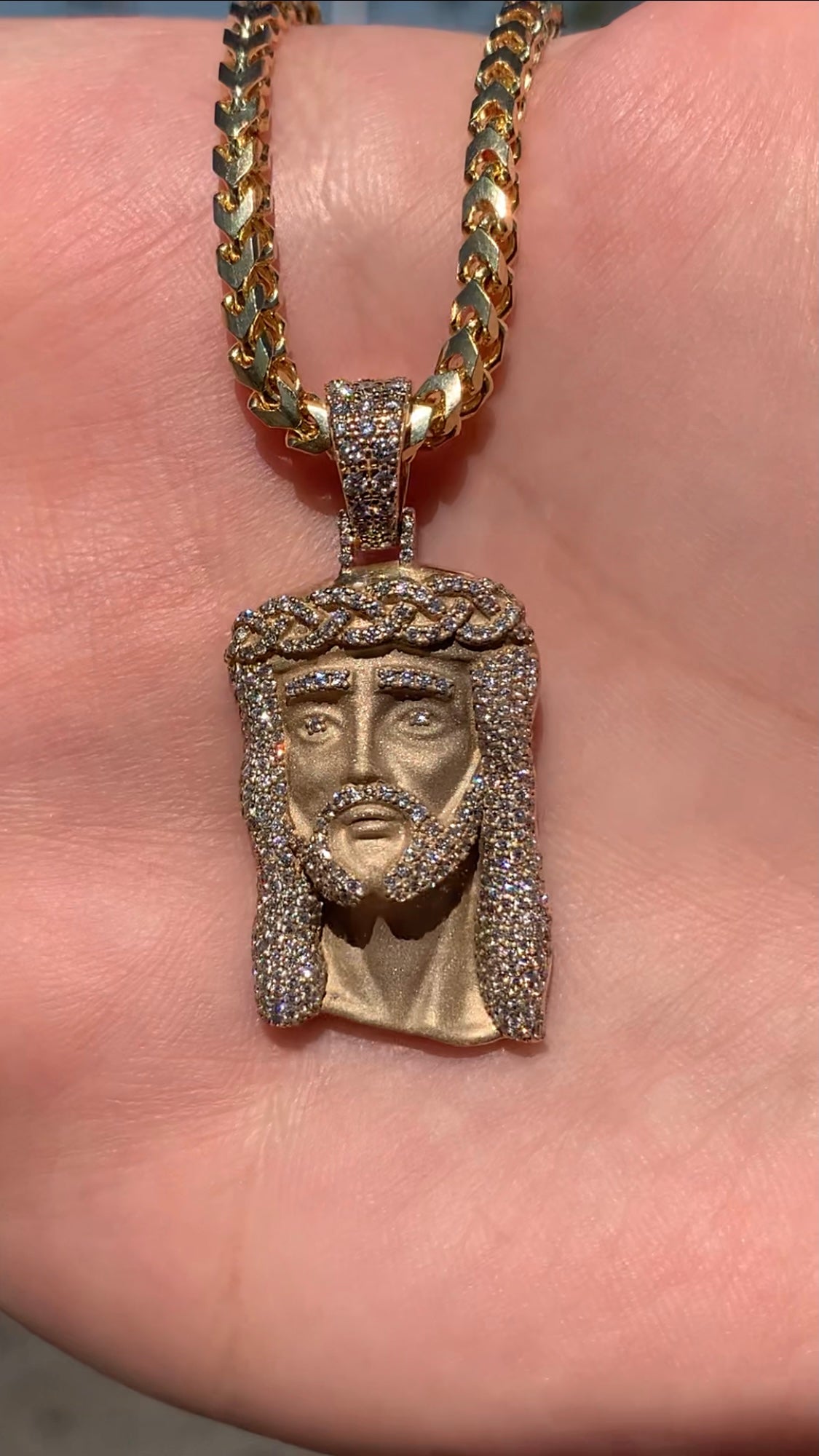 Supreme Mini Jesus Piece 14金 ゴールド ネックレス-