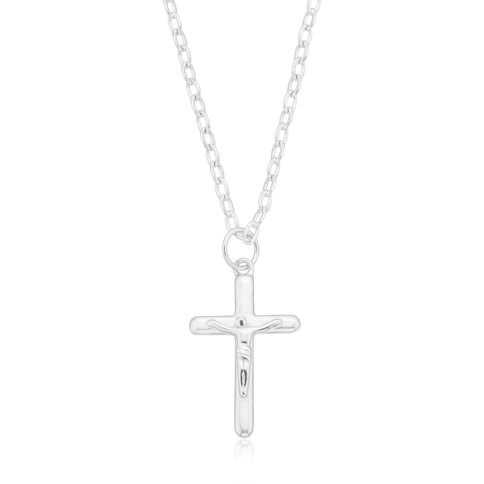 Baby girl baptism cross on sale necklace