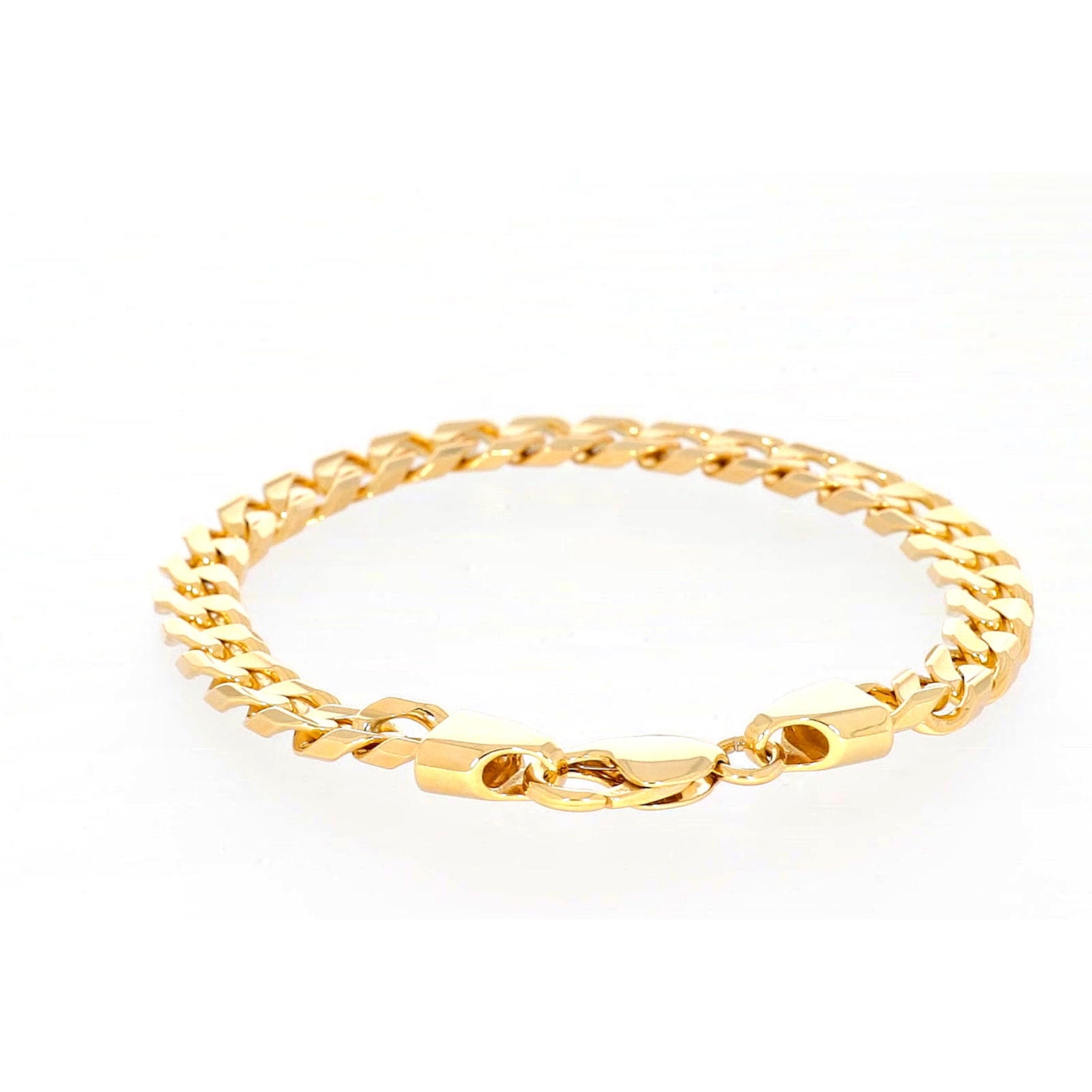 9ct Yellow Gold 23cm Curb Bracelet – Zamels