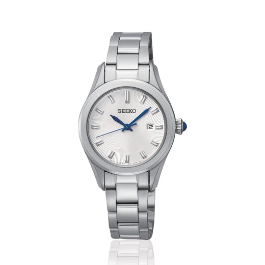 Seiko Classic White Dial With Blue Hands SXDF67P1 – Zamels