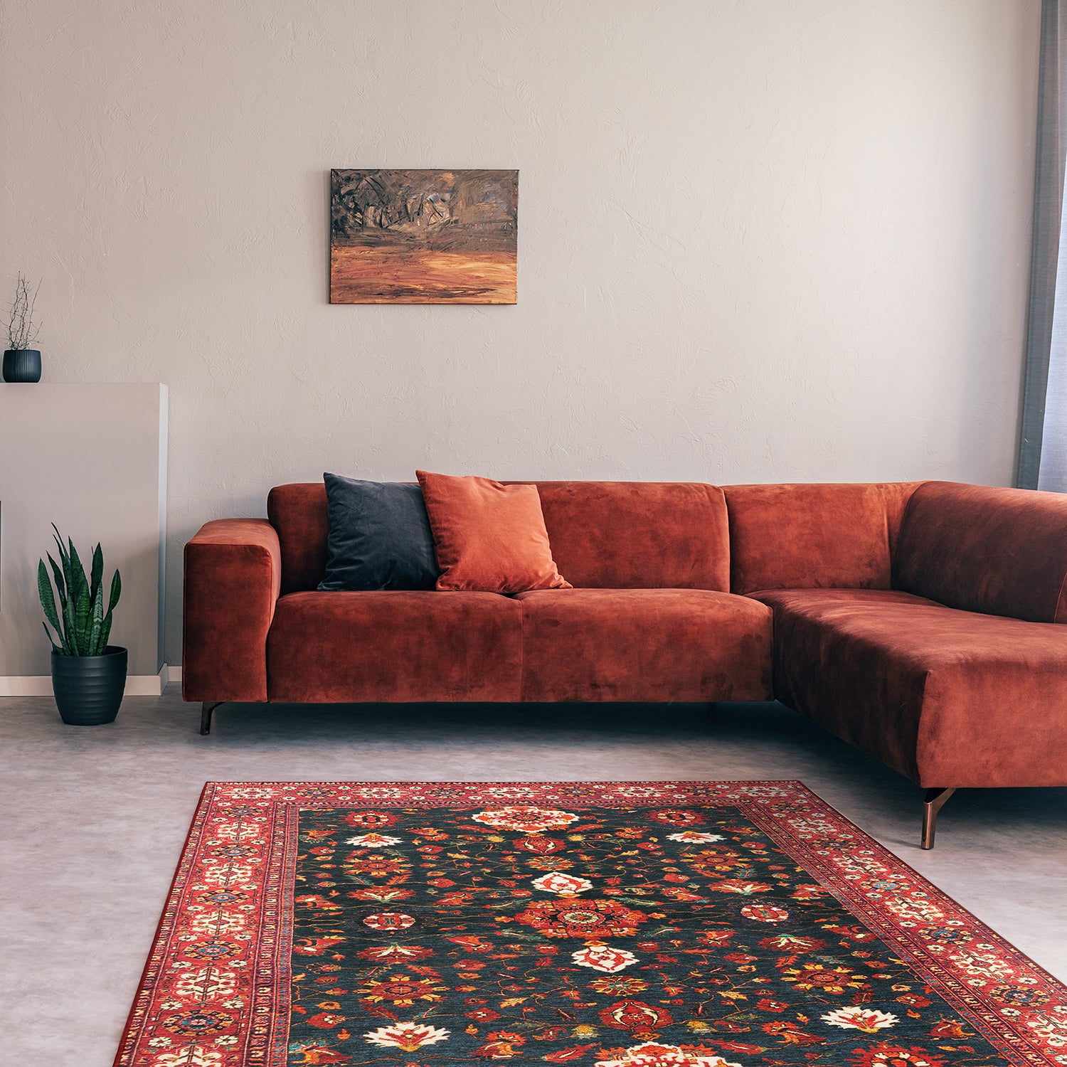 My Magic Carpet Ottoman Washable Area Rug 5'x7