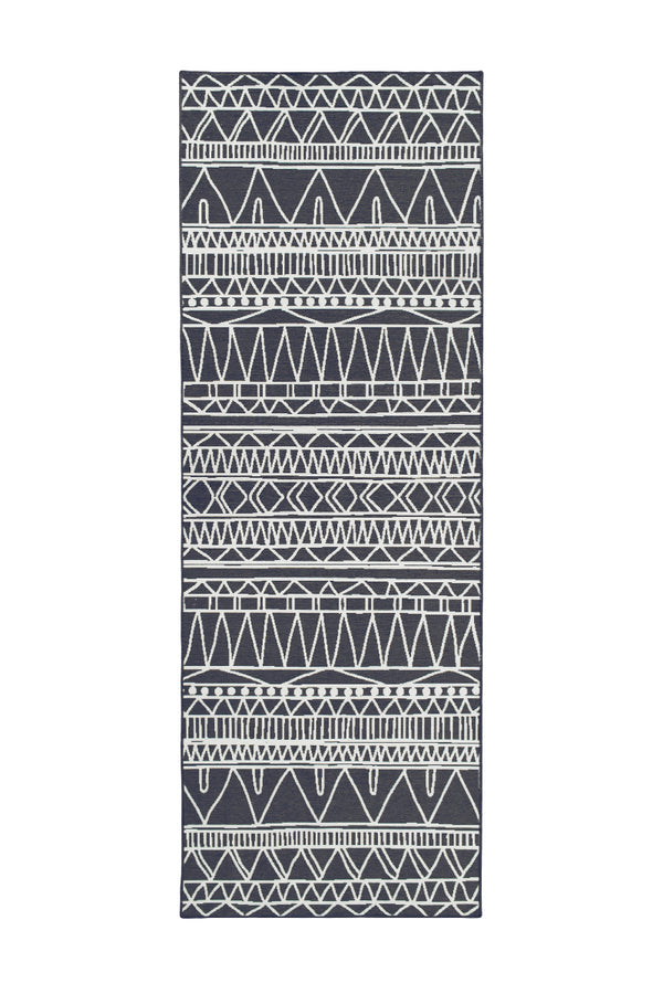 Chelsea Tribal Aztec Dark Grey Washable Rug