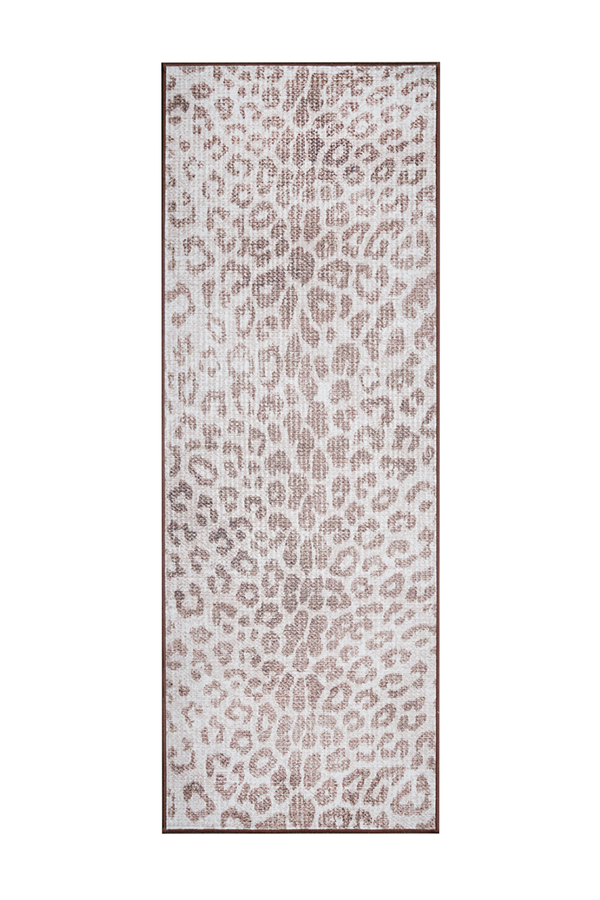 Miya Leopard Brown Washable Rug