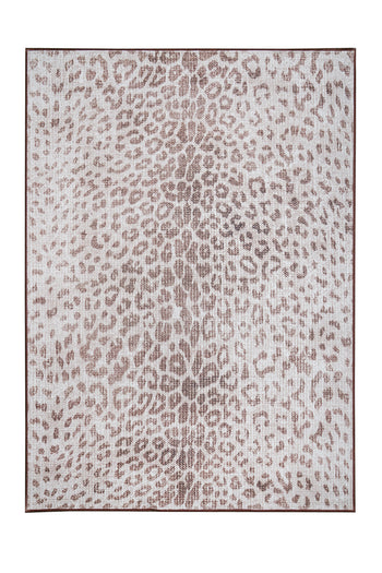 My Magic Carpet Miya Leopard Washable Area Rug 5'x7